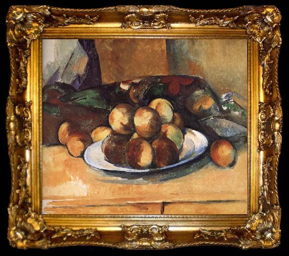framed  Paul Cezanne plate of peach, ta009-2